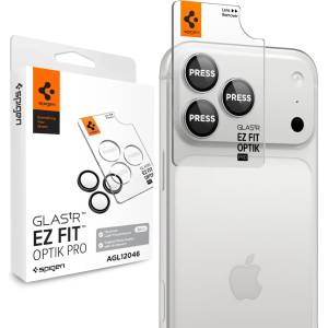 SPIGEN Glass tR EZ Fit Optik Pro, комплект 2 броя, сребрист - за iPhone 18 Pro Max/18 Pro