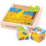 Bigjigs Toys Кубчета с картинки Safari 9 кубчета (BJ512)