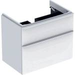 Geberit Долен шкаф Geberit Smyle Square за стенен умивалник, бял, 2 чекмеджета, 74 см (500.353.00.1)