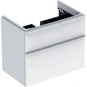 Geberit Долен шкаф Geberit Smyle Square за стенен умивалник, бял, 2 чекмеджета, 74 см (500.353.00.1)