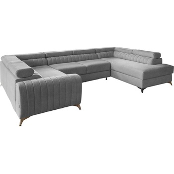 Eltap Светлосив разтегателен ъглов диван с място за съхранение (десен ъгъл U форма) Louis - ELTAP (CO-LOU-RT-04GO)
