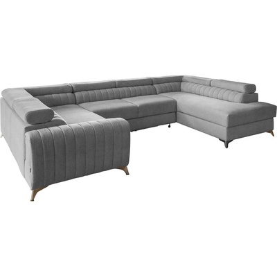 Eltap Светлосив разтегателен ъглов диван с място за съхранение (десен ъгъл U форма) Louis - ELTAP (CO-LOU-RT-04GO)