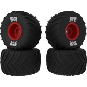 Arrma колело с гума dBoots Chevron MT, джанта червена (4): GROM