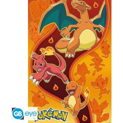 Plakát Pokémon Fire 91x61cm