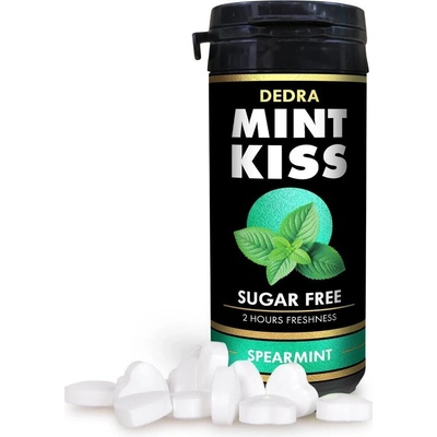 Mint Kiss jemně mátové osvěžující pastilky bez cukru, spearmint 28 g