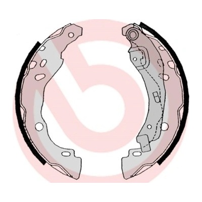 BREMBO Sada brzdových čeľustí S68525