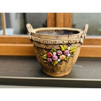 Keramika Javorník květináč - vánoční 21 x 24cm