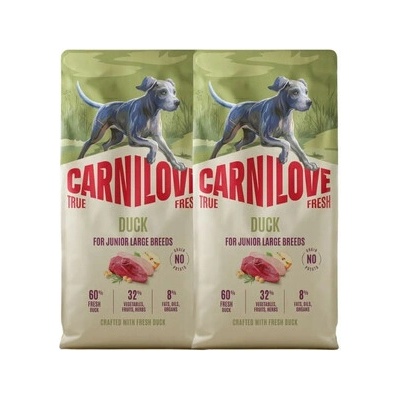 Carnilove True Fresh Dog Duck Junior Large 2 x 12 kg