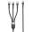 DeTech Кабел за данни DeTech DE-51CCL, 3 in 1, Type-C - 2хType-C, Lightning, 1.0m, Black - 40516 (DE-40516)