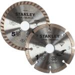 STANLEY - Комплект от 2 броя диамантени режещи дискове за бетон и тухли, 115x22, 2 мм STA38080-XJ (STA38080-XJ)