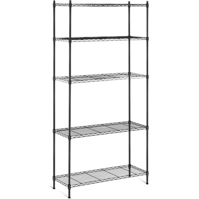 Royal Catering Kovový regál Royal Catering - 35 x 90 x 180 cm - 150 kg - černý