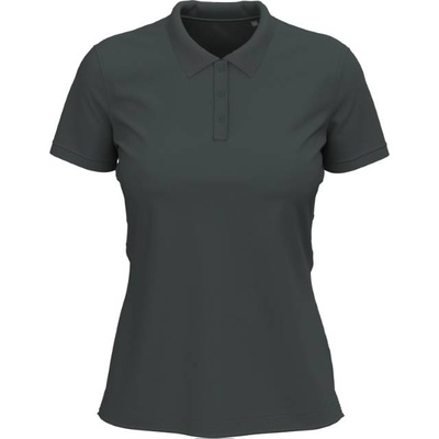 Stedman polo claire / Дамска еластична поло тениска от плътен памук - шистово сива m (05974014602)