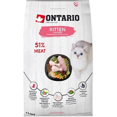 ONTARIO Онтарио Котенце Пиле 6, 5 кг