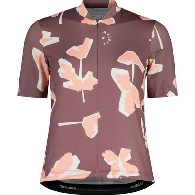 Maloja Дамска фланелка с къс ръкав за колоездене Maloja Women's HochgallM. 1/2 Cycling jersey - Stormy Lilac Sunleaf (156-3045-0412)