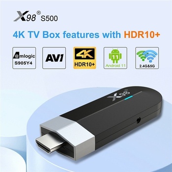 Android mini tv stick x98 s500, android 11, 4 gb ram, 32 gb rom (x98 s500)