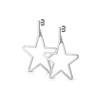 Piercingate hvězdičky NAU00973 stříbrná