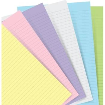 Filofax Poznámkový papír A6, linkovaný, 6 barev náplň osobních diářů 60 listů