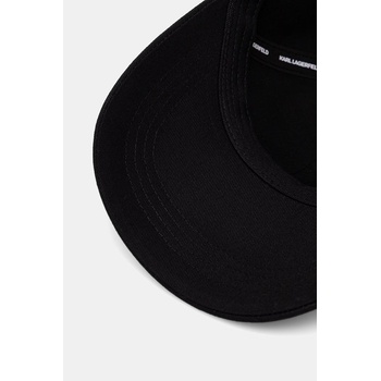 Karl Lagerfeld шапка с козирка дамска от памук IKON (B3W33027)