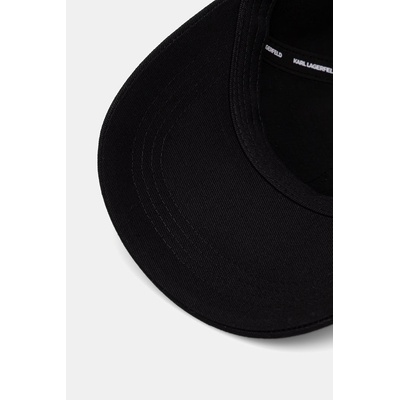 Karl Lagerfeld шапка с козирка дамска от памук IKON (B3W33027)