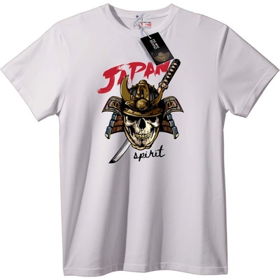 NOONEBRAND Тениска Самурайски Skull от Япония - XXS, White
