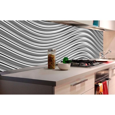 Dimex KI-180-103 Samolepicí fototapeta do kuchyně Stříbrné vlny rozměry 180 x 60 cm