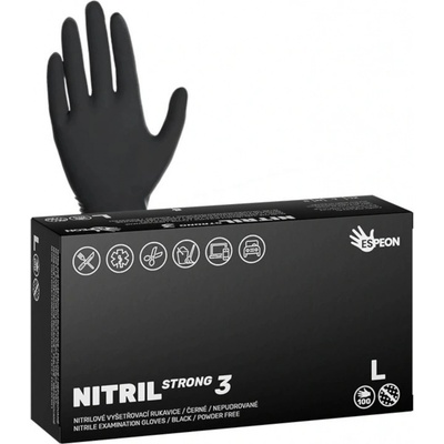 Espeon NITRIL STRONG3 černé 100 ks – Zboží Dáma