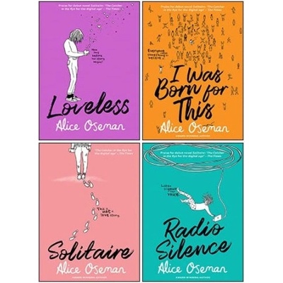 Alice Oseman Four-Book Collection Box Set Solitaire, Radio Silence, I Was Born For This, Loveless