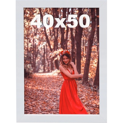 RÁMEČEK 40x50 BÍLÝ Na Fotografie Plakát Diplom Rám Foto pro Fotografie Na Stěnu MDF – Hledejceny.cz