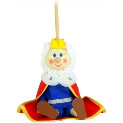 Mašek umělecká výroba loutka na tyči Král 20 cm