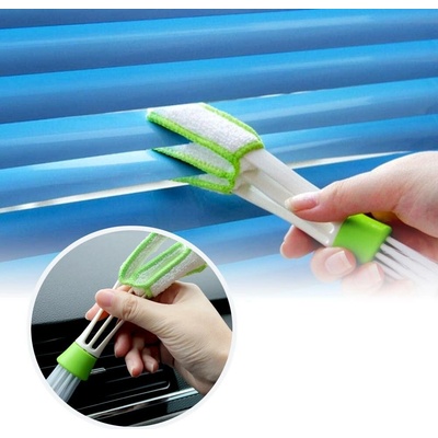 4Leaders Čistič ventilací a žaluzií 2v1 bílo-zelený 16,5×2,5 cm