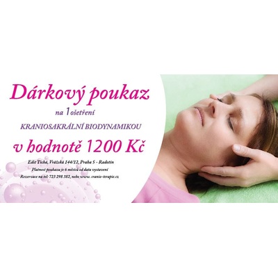 Dárkový poukaz: Kraniosakrální biodynamika s Edit Tichou