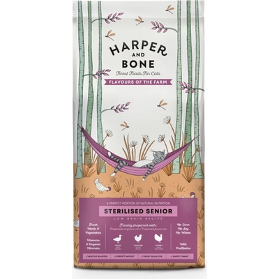 Harper and Bone Cat Senior Sterilised príchute farmy 2 kg
