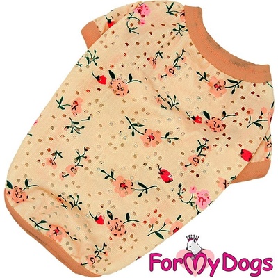 FOR MY DOGS Tričko PEACH FLOWER