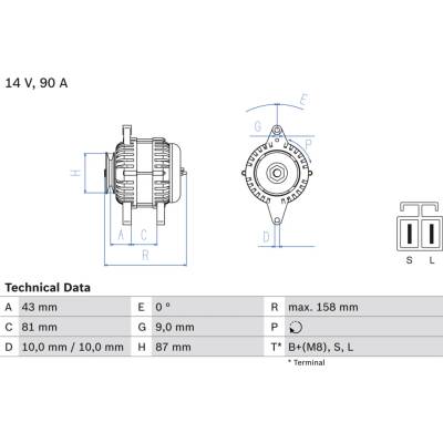 Alternátor BOSCH 0 986 080 430