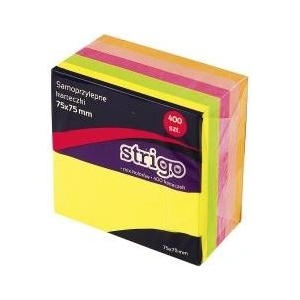 Strigo Sticky notes 76x76mm 400K neon STRIGO
