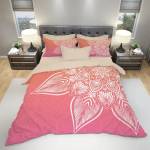  Ръчно изработен комплект спално бельо розова Мандала