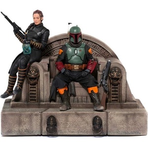 Iron Studios Статуетка Iron Studios Television: The Mandalorian - Boba Fett and Fennec Shand on Throne, Deluxe 1/10 (LUCSWR45721-10)
