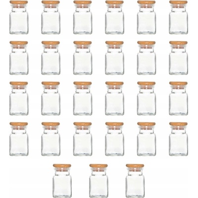 Zaplanowane Skleněné dózy na koření 150 ml 27 kusů