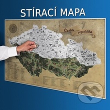 Stírací mapa Česka – zlatá Deluxe XL Barva: Stříbrná