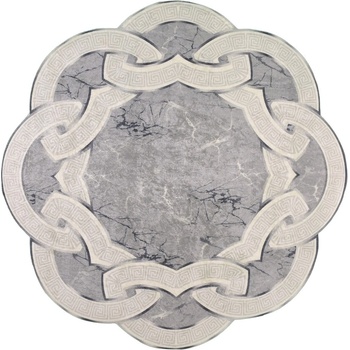 Vitaus Сив кръгъл килим ø 80 cm - Vitaus (FGR-S416-Yuvarlak-80x80)