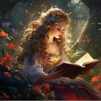 Norimpex - Puzzle Diamant painting: Princess with a book 30x40cm - 1 - 39 piese