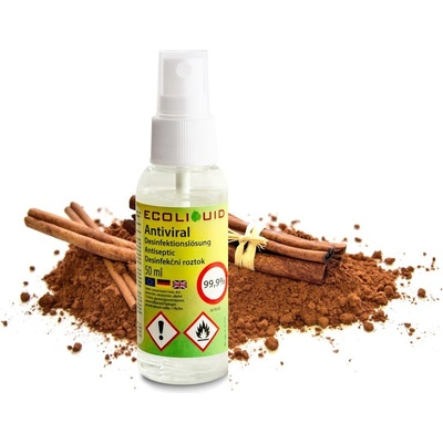 Ecoliquid Antiviral dezinfekce na ruce sprej skořice 50 ml