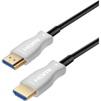 PremiumCord Оптичен HDMI кабел, 18Gbps, 4K@60Hz, Active Optical (AOC), V2.0, златни конектори, 100m, PremiumCord, kphdm2x100 (KPHDM2X100) (KPHDM2X100)