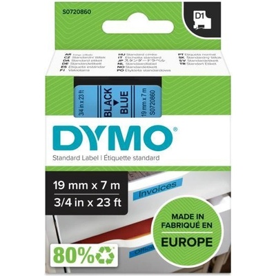DYMO páska D1 19mm x 7m, čierna na modrej S0720860