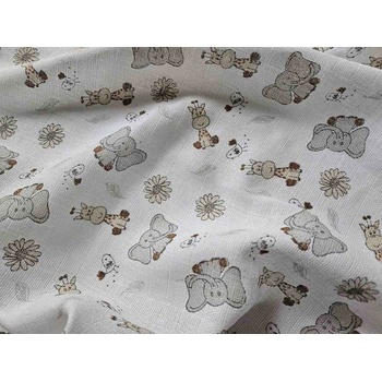 PREM Bavlnená tetra osuška ZOO cream 90/100 cm