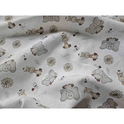 PREM Bavlnená tetra osuška ZOO cream 90/100 cm