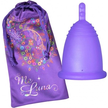 MeLuna Classic fialový stem menstruační kalíšek vel. XL