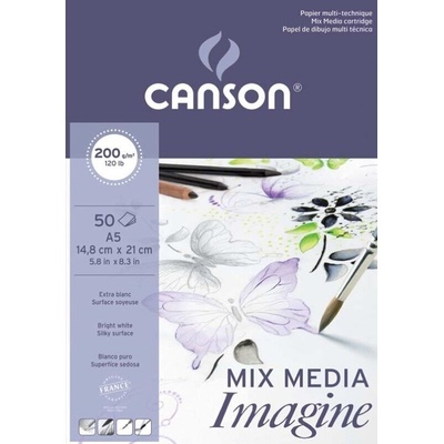 Canson Pad Imagine Скицник 50 A5 200 g White (C200006009)