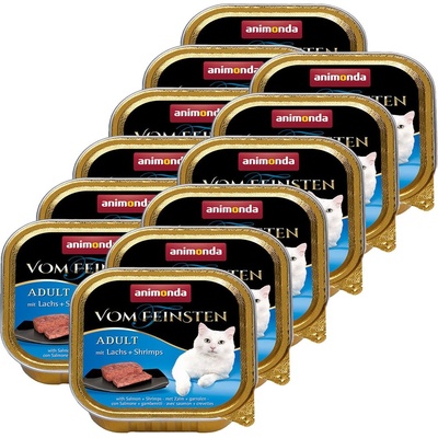 Animonda Vom Feinsten Adult Cats - с сьомга и скариди 12 x 100г