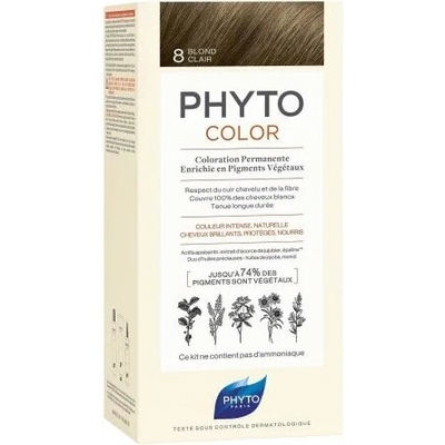 PHYTO Безамонячна боя за коса 8 Светло Русо, Phyto Phytocolor Coloration Permanente 8 Light Blonde 50ml